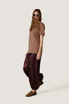 Brown T- Shirt With Oversized Shoulder - SS26