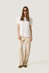 White T- Shirt With Oversized Shoulder - SS26