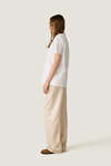 White T- Shirt With Oversized Shoulder - SS26