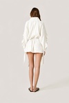 Off White Dress With Ruffled Details - SS26