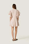 Beige dress with a fluid silhouette and wide sleeves - SS26