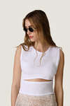 White top with a modern waist cut-out - SS26