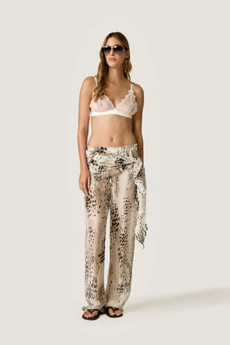 Silk Trousers with Detachable Pareo - PNK Casual
