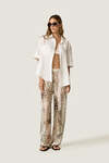 Silk Trousers with Detachable Pareo