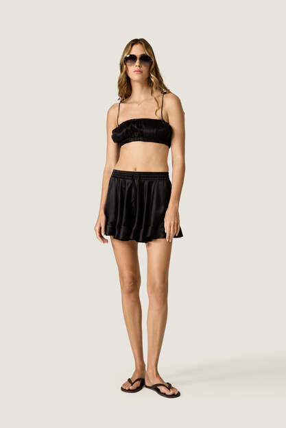 Silk Shorts with Fluid Silhouette