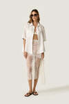 Off-White Sheer Lace Skirt