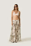 Printed Silk Blend Maxi Skirt