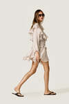Grey smocked Mini Skirt