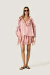 Rose Mini Skirt with Lace Inserts