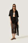 Black Sheer Lace Skirt