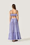 Mauve Flowy Ruffle Maxi Skirt