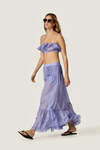 Mauve Flowy Ruffle Maxi Skirt