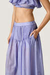 Mauve Flowy Ruffle Maxi Skirt