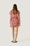 Floral Silk Blend Ruffle Blouse