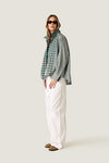 Oversized Shirt with Green Check Mix