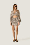 Leopard Print Mini Dress with Wrap Top