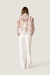 Cropped Check Shirt with Adjustable Drawstring