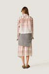 Cropped Check Shirt with Adjustable Drawstring