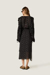 Black Printed Wrap Midi Skirt