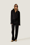 Black Trousers with Lace Cut-Outs