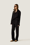 Black Trousers with Lace Cut-Outs
