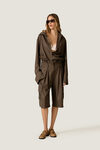 Wide-Leg Cropped Cargo Trousers