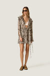 Leopard Print Mini Dress with Ruffles
