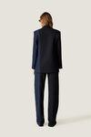 Pantaloni in contrast negru-bleumarin