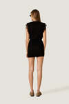 Draped Mini Dress with Lace