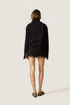Black Mini Skirt with Lace Detail