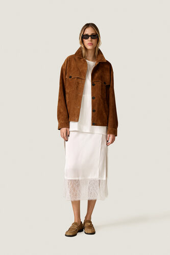 Brown Suede Jacket - PNK Casual