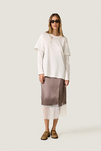 Layered-Sleeve Top - PNK Casual