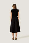 Black Midi Trousers with Side Slits