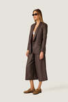 Brown Tailored Blazer with Shawl Lapels