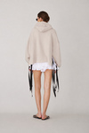 Cotton Light Beige Cutout Hoodie